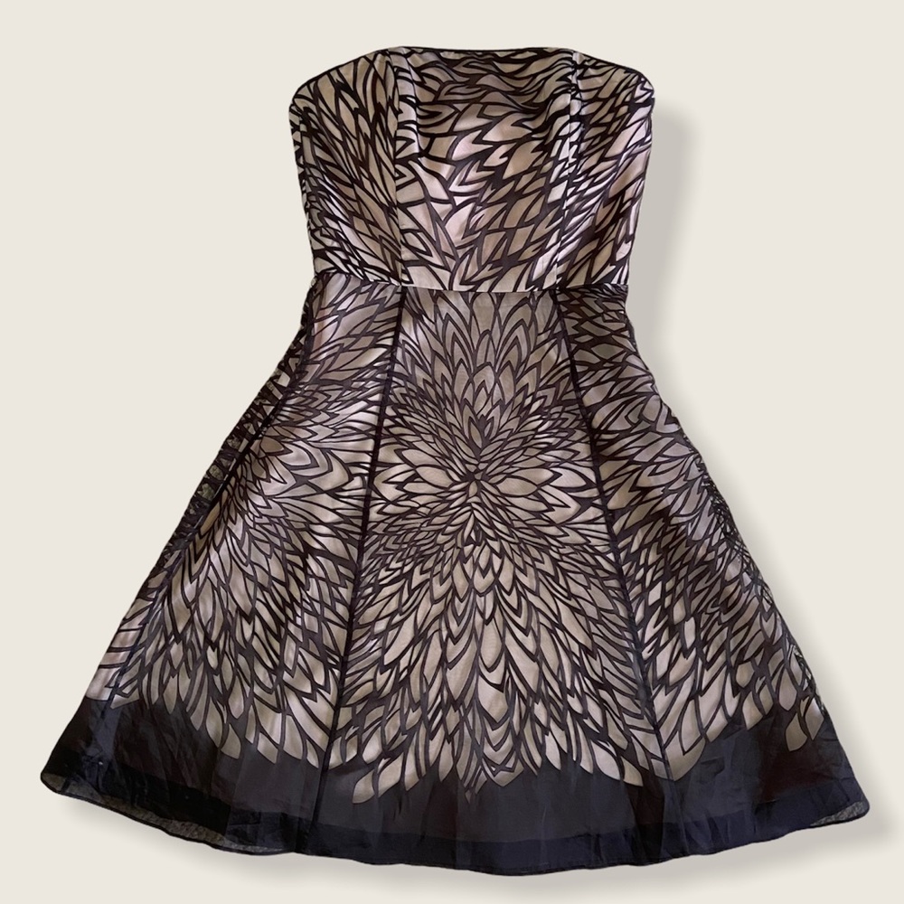 WHBM strapless floral dress: event/cocktail, 00